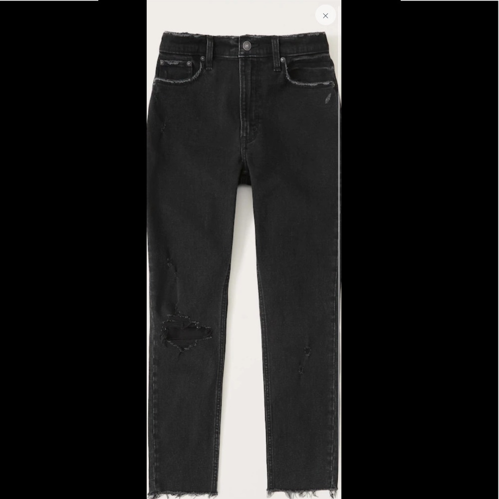 Abercrombie & Fitch Curve Love High Rise Skinny Jeans in black